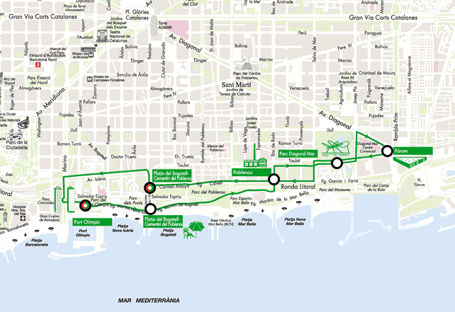 Barcelona Bus Turistic Green Route